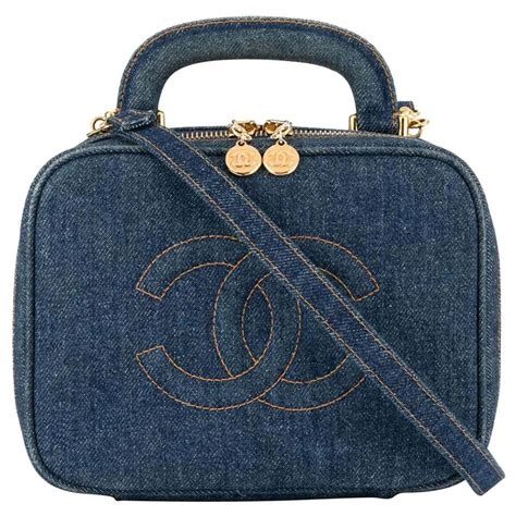 chanel denim vanity bag|Chanel vanity bag vintage.